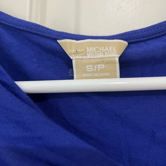 Michael Kors Blue Mid Sleeve Top size SP - Picture 3 of 5